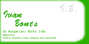 ivan bonts business card